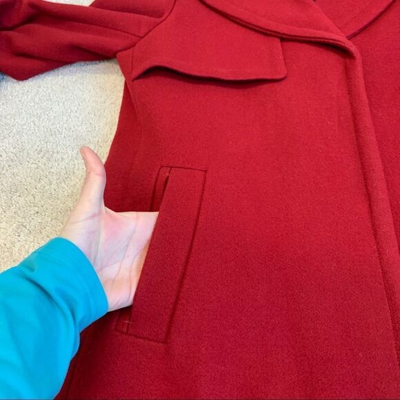 KARL Lagerfeld red jacket coat Sz M - Picture 9 of 13